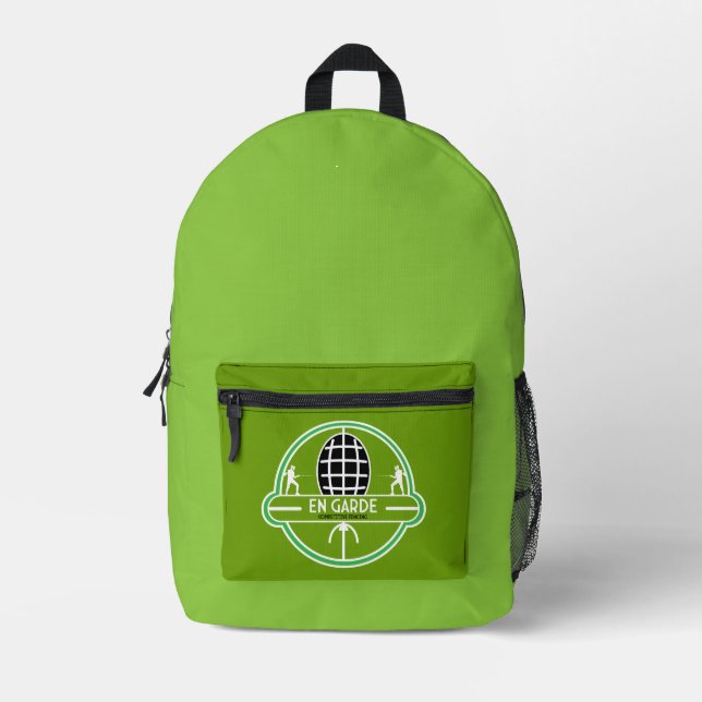Mochila Impresa Esgrima de Espada Competitiva (Anverso)