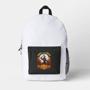 Mochila Impresa Espantapájaros Feliz Halloween Jack O Linterna Vec