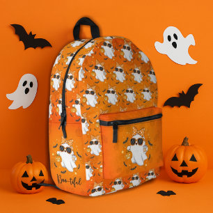 Mochila Impresa Especie de calabaza fantasma de Halloween personal