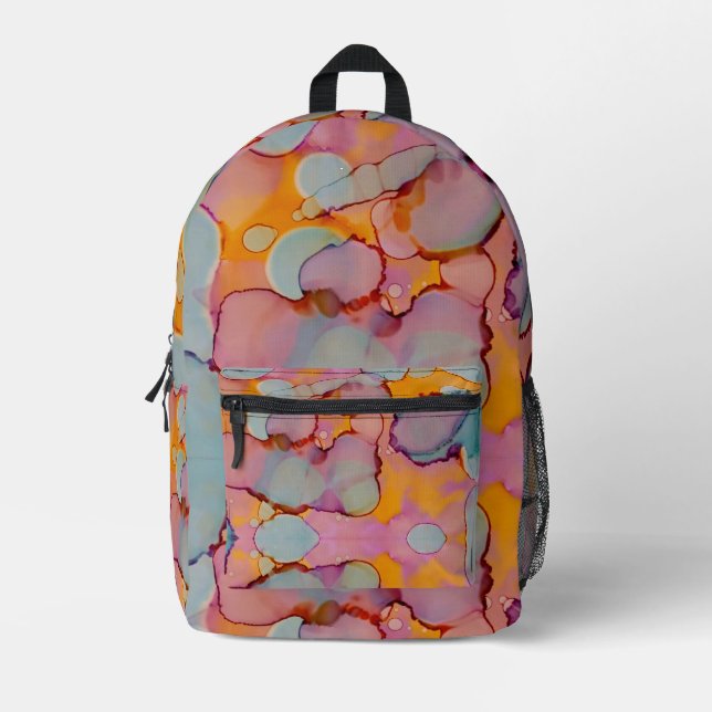 Mochila Impresa Espejismo de Algodón de Azúcar (Anverso)