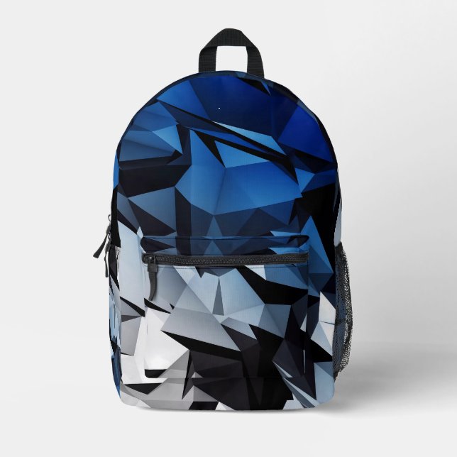Mochila Impresa Espejo triangular azul (Anverso)
