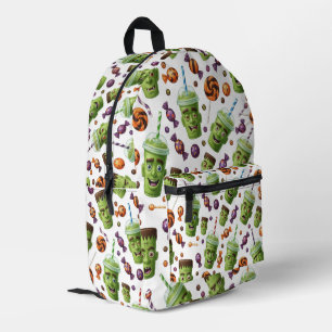 Mochila Impresa Espeluznante Halloween De Ternera Para Frankenstei