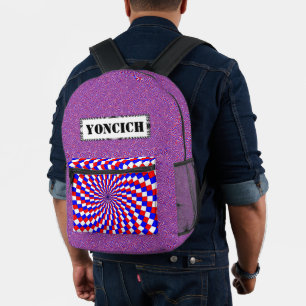 Mochila Impresa Espiral azul blanco rojo de Kenneth Yoncich