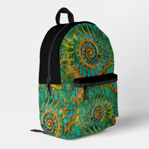 Mochila Impresa Espirales abstractos de energía - patrón continuo