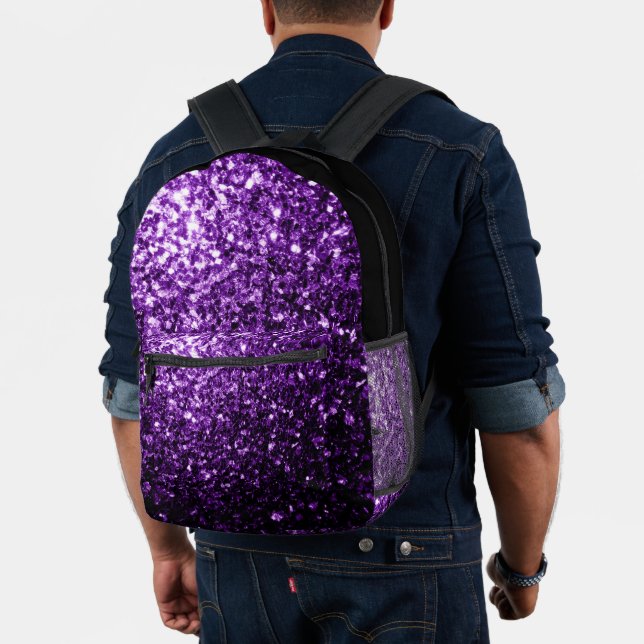 Mochila Impresa Espuma purpurina morado oscuro y negro (Insitu (Modelo))