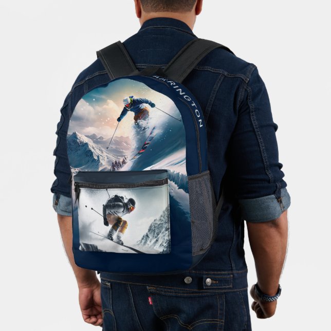 Mochila Impresa Esquiador de montaña de nombre personalizado (Insitu (Modelo))