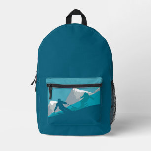 Mochila Impresa Esquiadores que conocerás en la montaña nevada