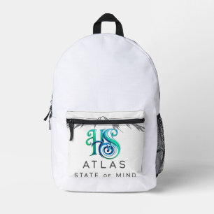 Mochila Impresa Estado de Ánimo Atlas – Línea Mínima de las Montañ