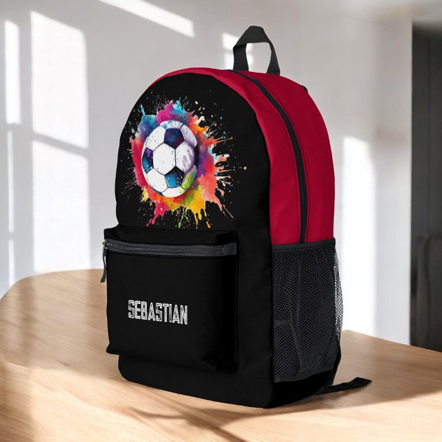 Mochila Impresa Estallido de la pelota de fútbol infantil divertid (Subido por el creador)