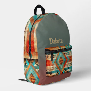 Mochila Impresa Estampa de estilo indio americano - Monogramado