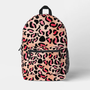 Mochila Impresa Estampado animal de patrón de leopardo moderno