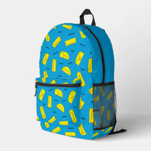 Mochila Impresa Estampado de comida mexicana de burritos, fajitas,