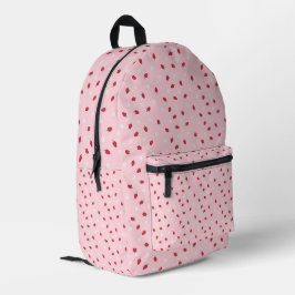 Mochila Impresa Estampado de Fresa Rosa Lindo Estético Niños Escue