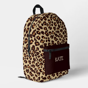 Mochila Impresa Estampado de leopardo de moda con nombre personali