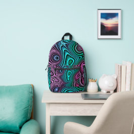 Mochila Impresa Estampado de ondas funky