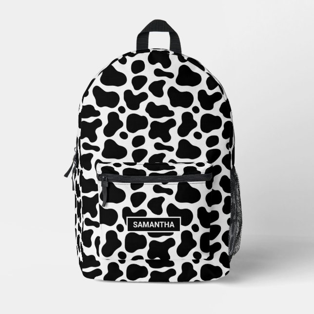 Mochila Impresa Estampado de Vaca Personalizado Lindo (Anverso)