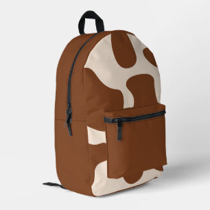 Mochila Impresa Estampado de vaca rosa y marrón