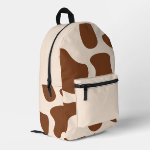 Mochila Impresa Estampado de vaca rosa y marrón
