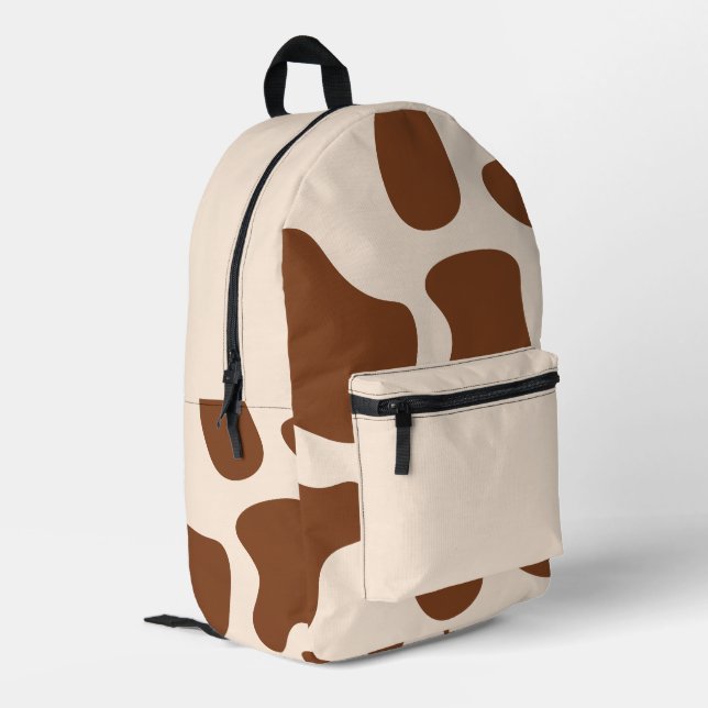 Mochila Impresa Estampado de vaca rosa y marrón (Esquina izquierda trasera)