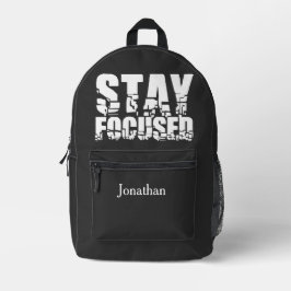 Mochila Impresa Estar centrado | Frase motivadora con texto blanco