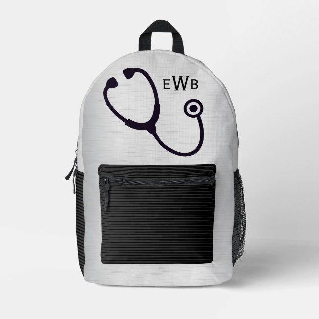 Mochila Impresa Estetescopio médico (Anverso)