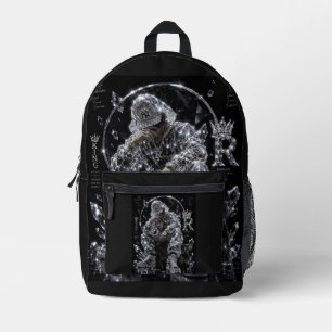 Mochila Impresa Estética de ropa callejera de diamantes con mental