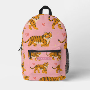Mochila Impresa Estética personalizada rosa tigre chic rebelde div