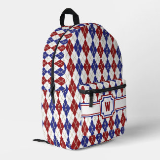 Mochila Impresa Estilo Americano Argyle