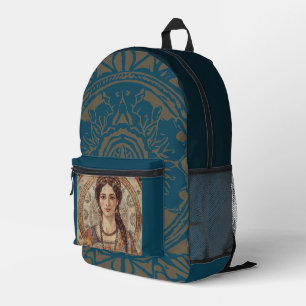 Mochila Impresa Estilo de mujeres de la antigua Grecia, vintage, m