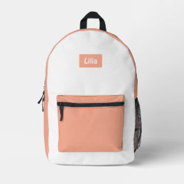 Mochila Impresa Estilo Escolar de Dos Tonos con Personalización de