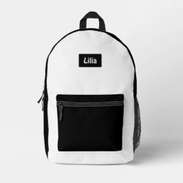 Mochila Impresa Estilo escolar de dos tonos de moda con personaliz