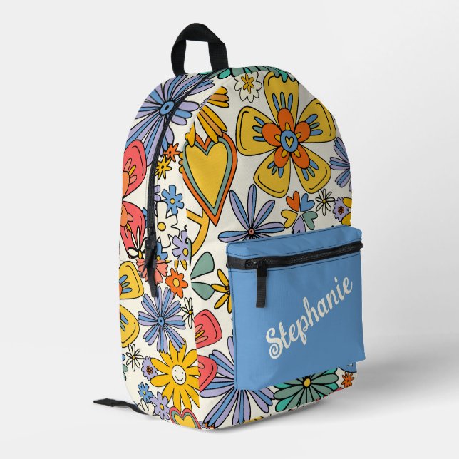 Mochila Impresa Estilo hippy personalizado (Esquina izquierda trasera)