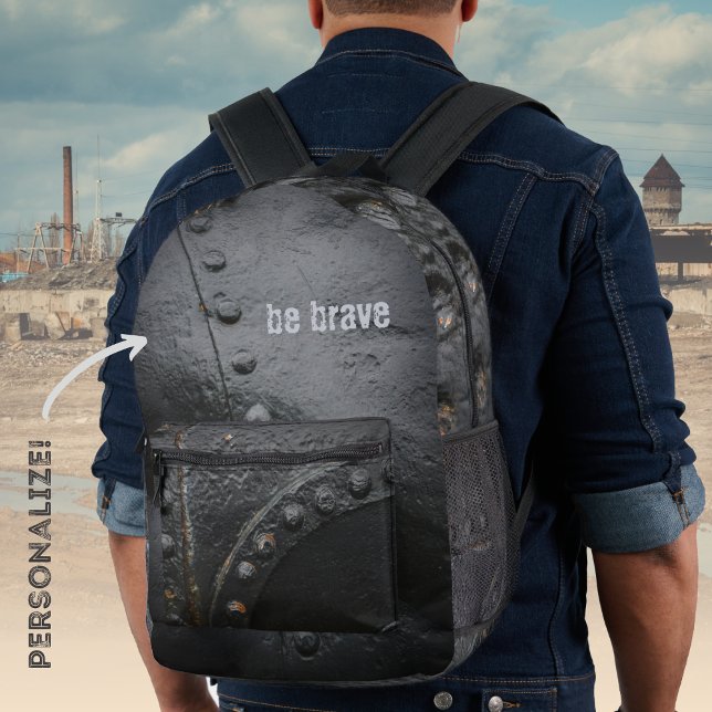 Mochila Impresa Estilo industrial minimalista negro metalizado (Subido por el creador)