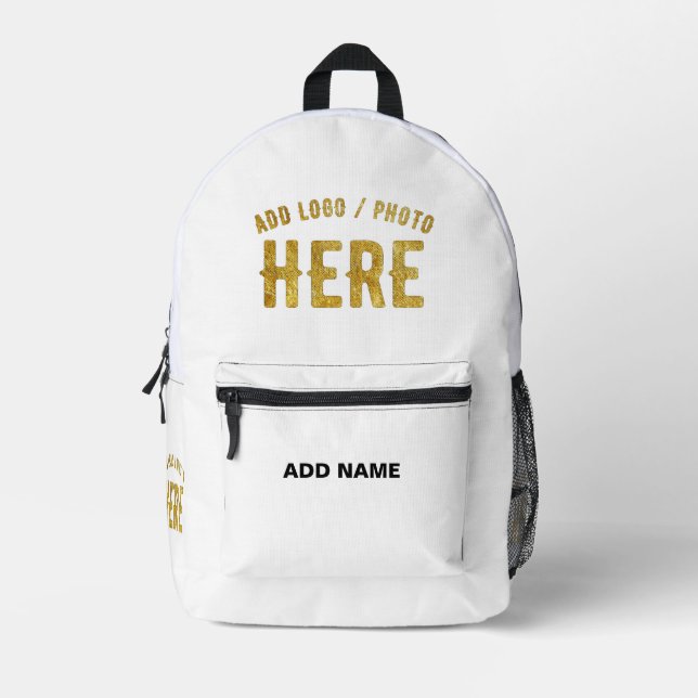 MOCHILA IMPRESA ESTILO MODERNO PERSONALIZABLE BLANCO VERIFICADO DE (Anverso)