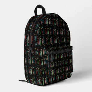 Mochila Impresa Estilo Retro Moderno de Mitad de Siglo Gatos 50s 6