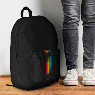 Mochila Impresa Estiloso lustre con rayas de orgullo