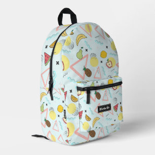 Mochila Impresa Estiloso Tropical Summer Fruit Watermelon Blue