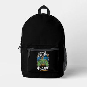 Mochila Impresa Estoy listo para aplastar 4º grado de regreso a la