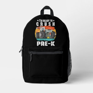 Mochila Impresa Estoy listo para aplastar la escuela de camiones d