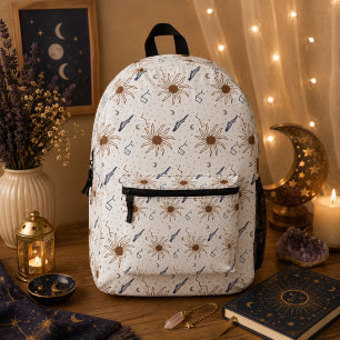 Mochila Impresa Estrella Celeste, Sol y Luna