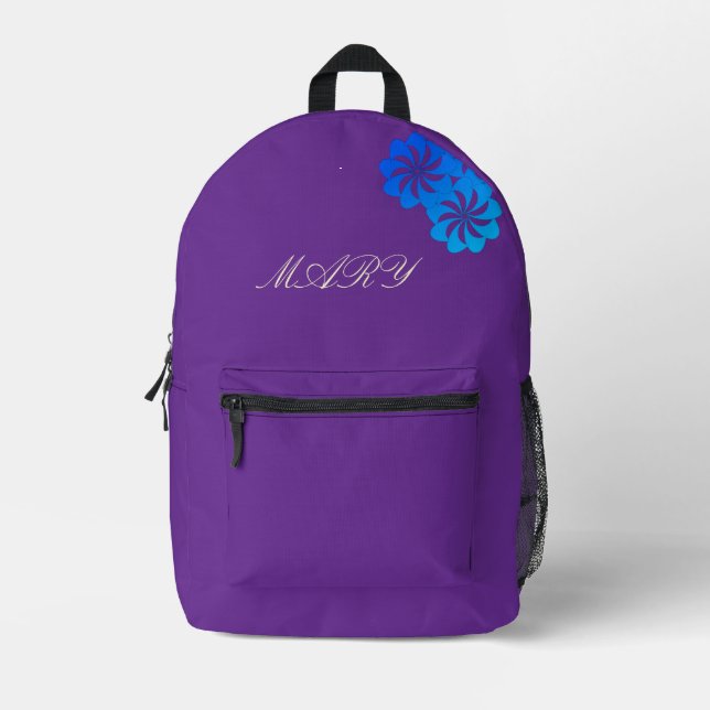 Mochila Impresa Estrellas de cielo azul (Anverso)