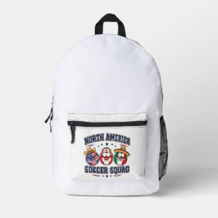 Mochila Impresa Estrellas de Fútbol Cósmico Alien y Esqueleto Fútb