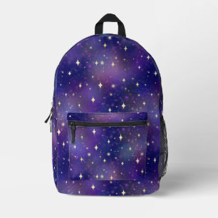 Mochila Impresa Estrellas de galaxia púrpura cósmica