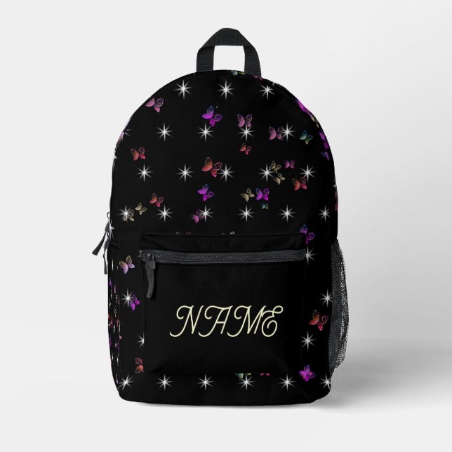 Mochila Impresa estrellas mariposa  (Anverso)
