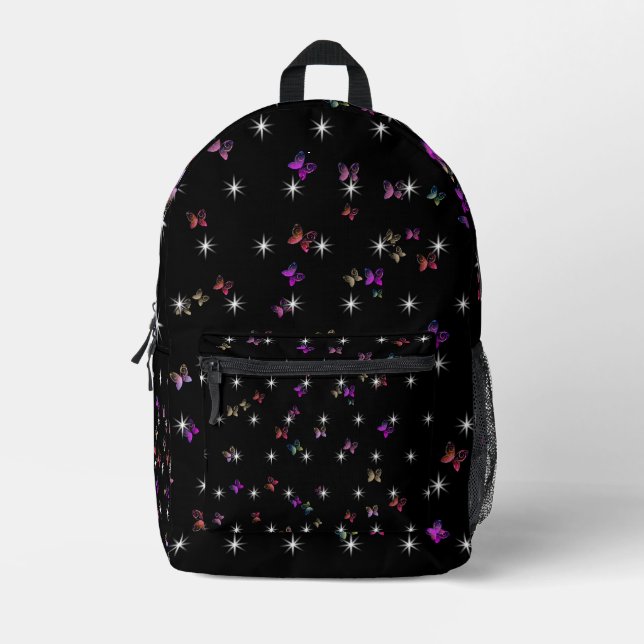Mochila Impresa estrellas mariposa  (Anverso)
