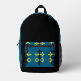 Mochila Impresa Estrellas negras y amarillas