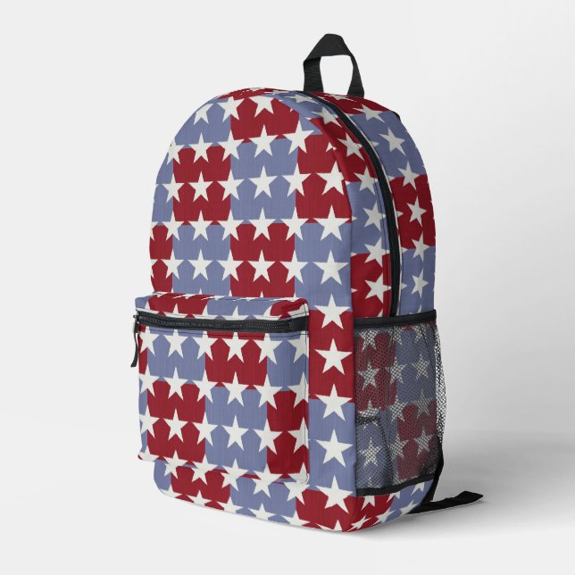 Mochila Impresa Estrellas y rayas (Esquina derecha trasera )