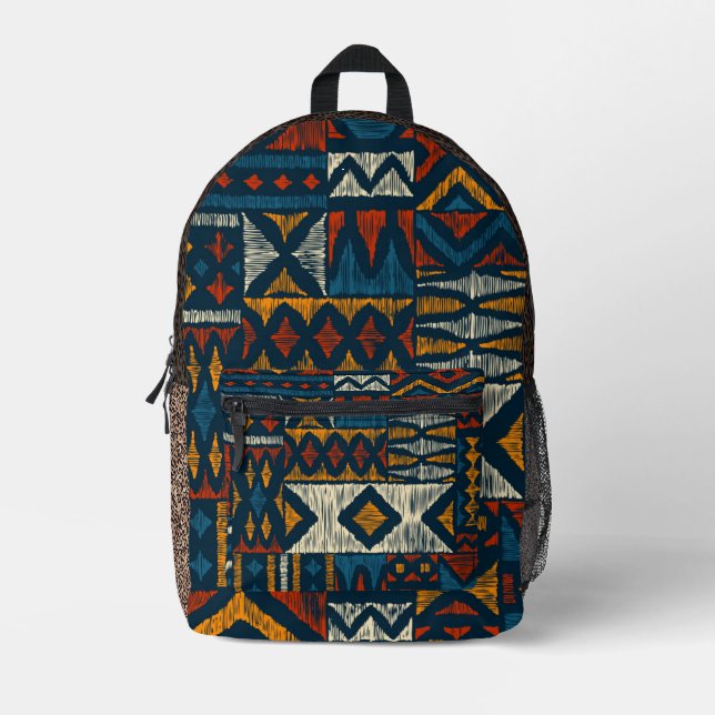 Mochila Impresa Ethnic motif chitenge Africa Print Cut Sew Bag (Anverso)