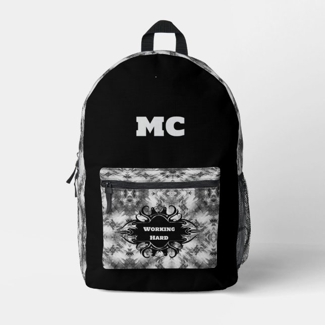 Mochila Impresa Étnica elegante estética abstracta (Anverso)