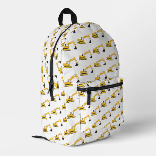 Mochila Impresa Excavator Construction Truck Boys School